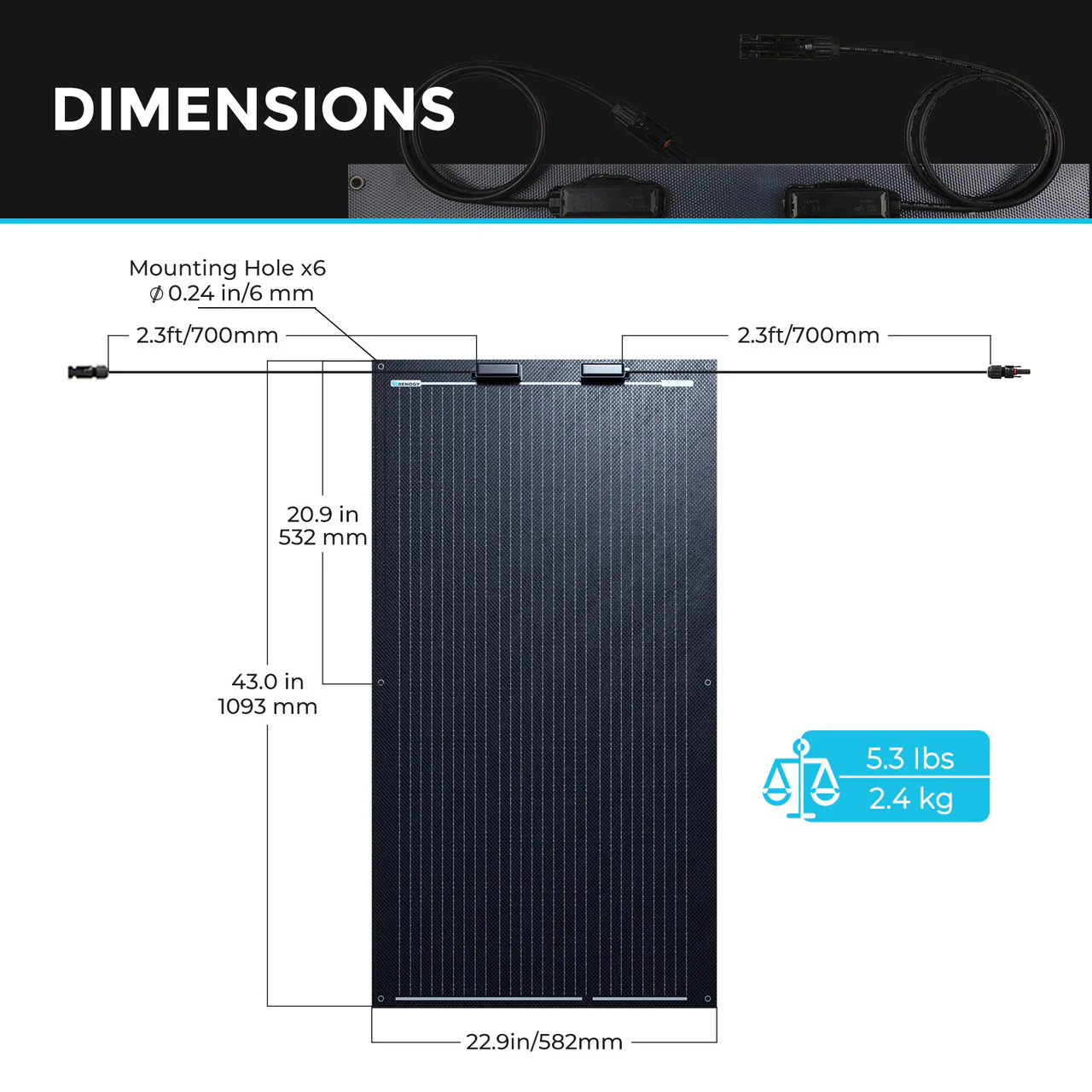 100W Black Division Lightweight Monocrystalline Solar Panel - Image 6