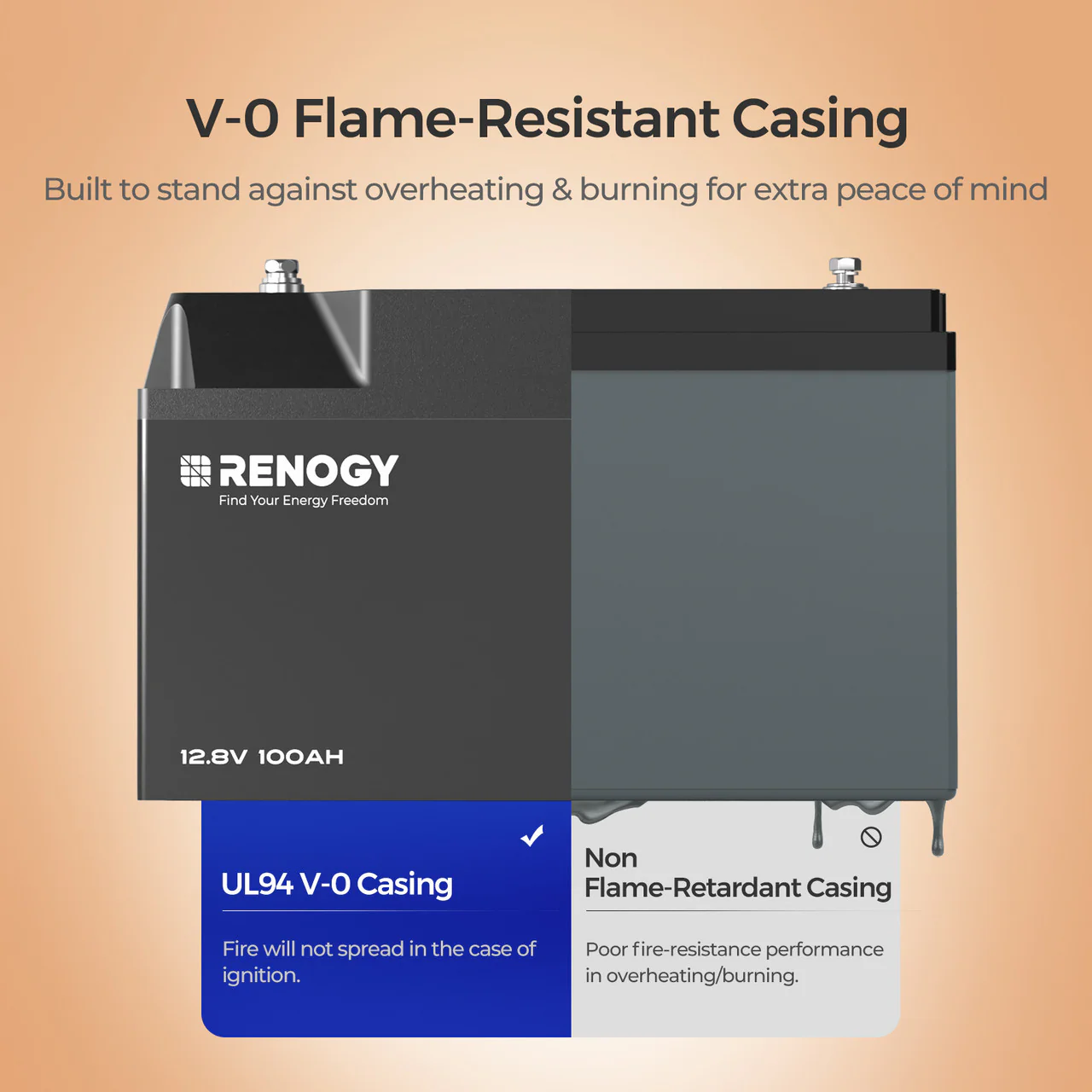 12V 100Ah Lithium Iron Phosphate Battery with Bluetooth & Self-Heating Function | Pro Series - Image 3