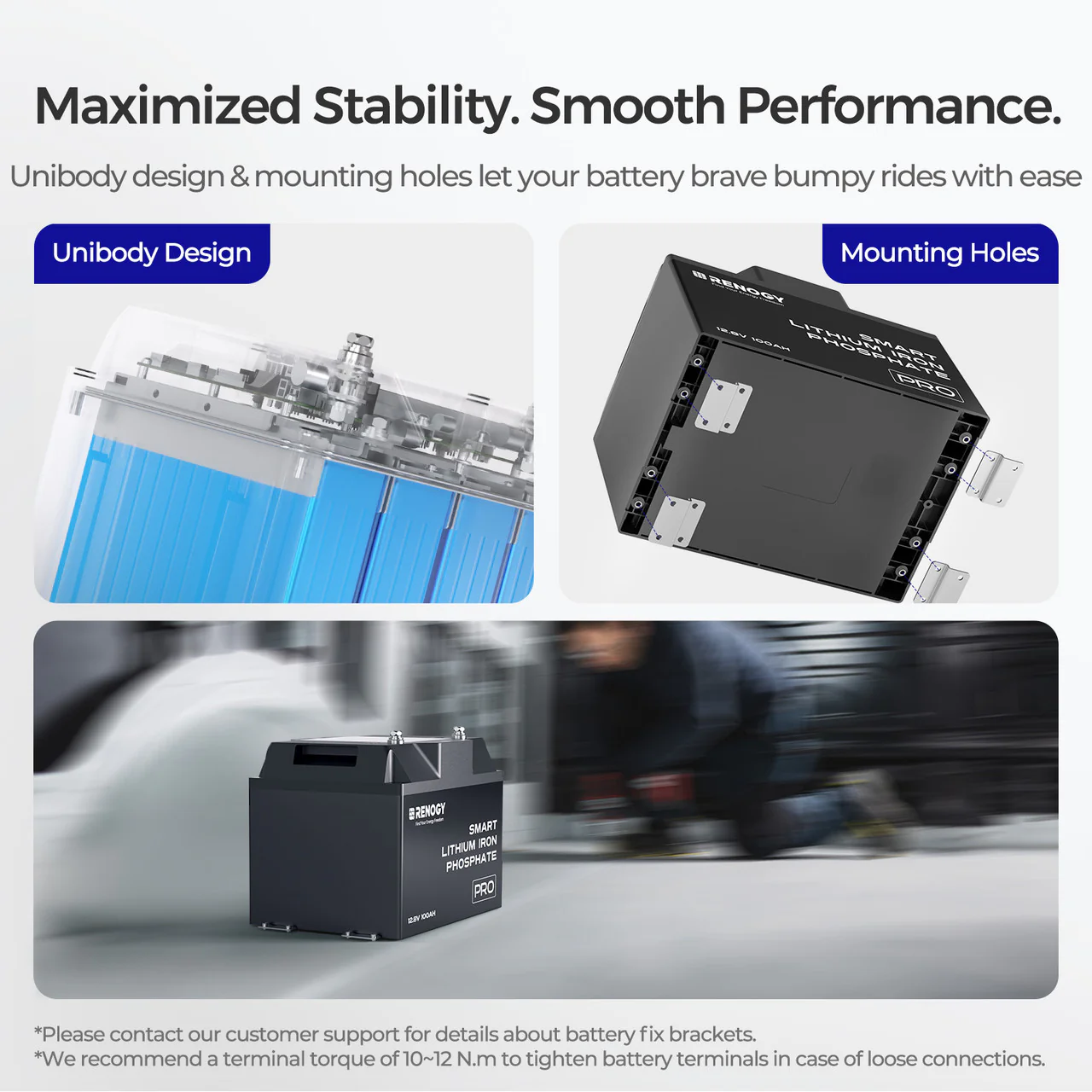12V 100Ah Lithium Iron Phosphate Battery with Bluetooth & Self-Heating Function | Pro Series - Image 7