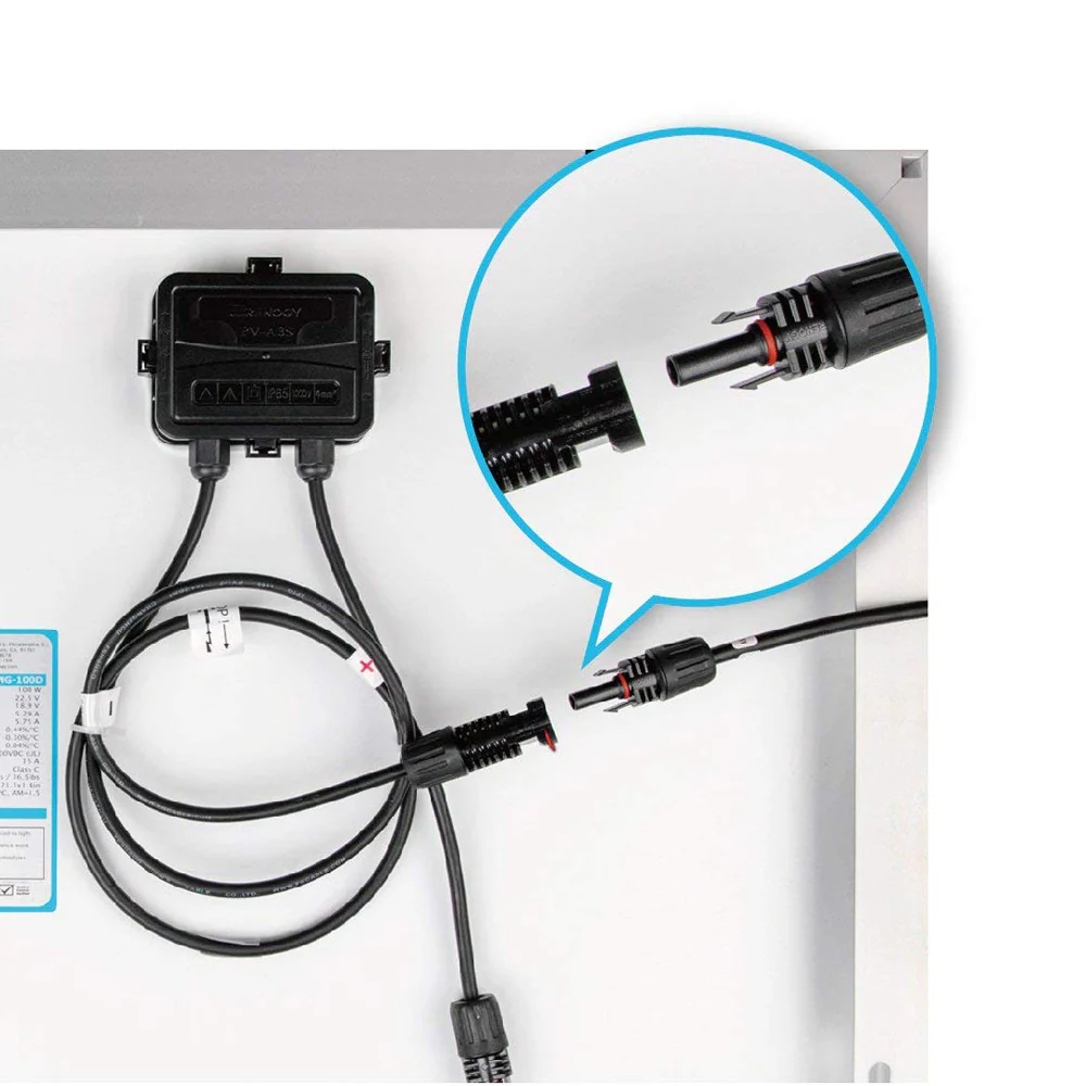 Solar Adaptor Kit Cables 12AWG Connecting Solar Panel to Controller - Image 4