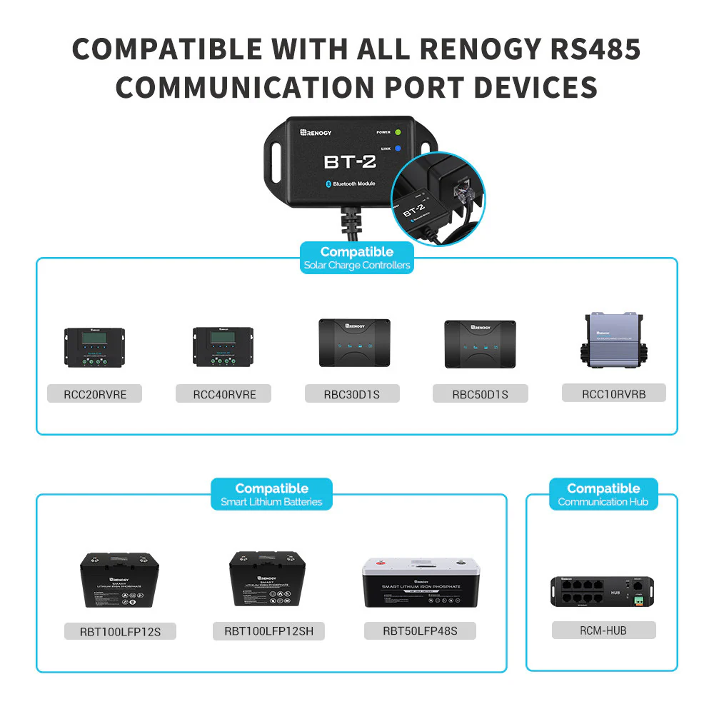 BT-2 Bluetooth Module for Renogy Products w/ RS485 Port - Image 3