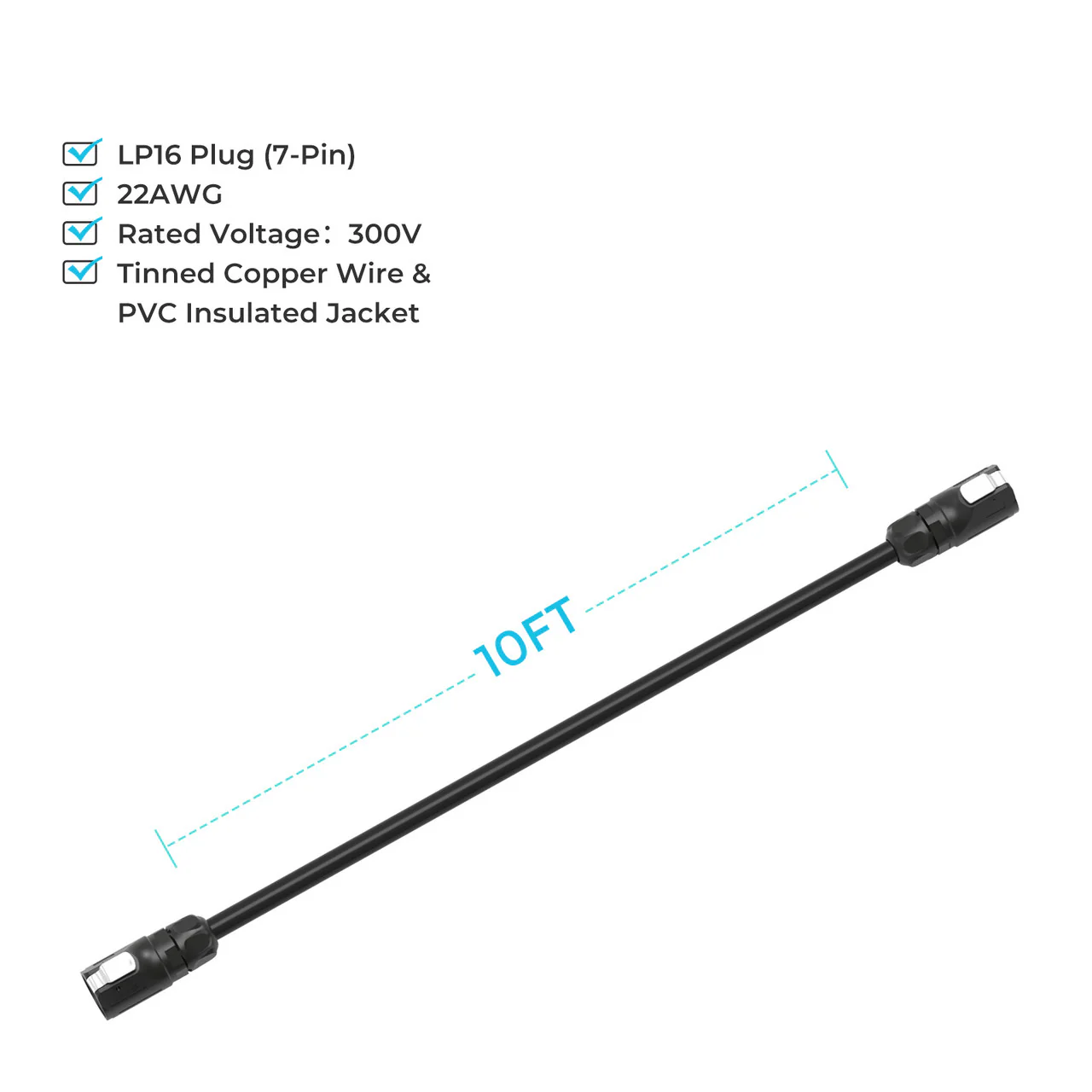 LP16 Plug (7-Pin) 10Ft/23Ft Communication Cable - Image 2