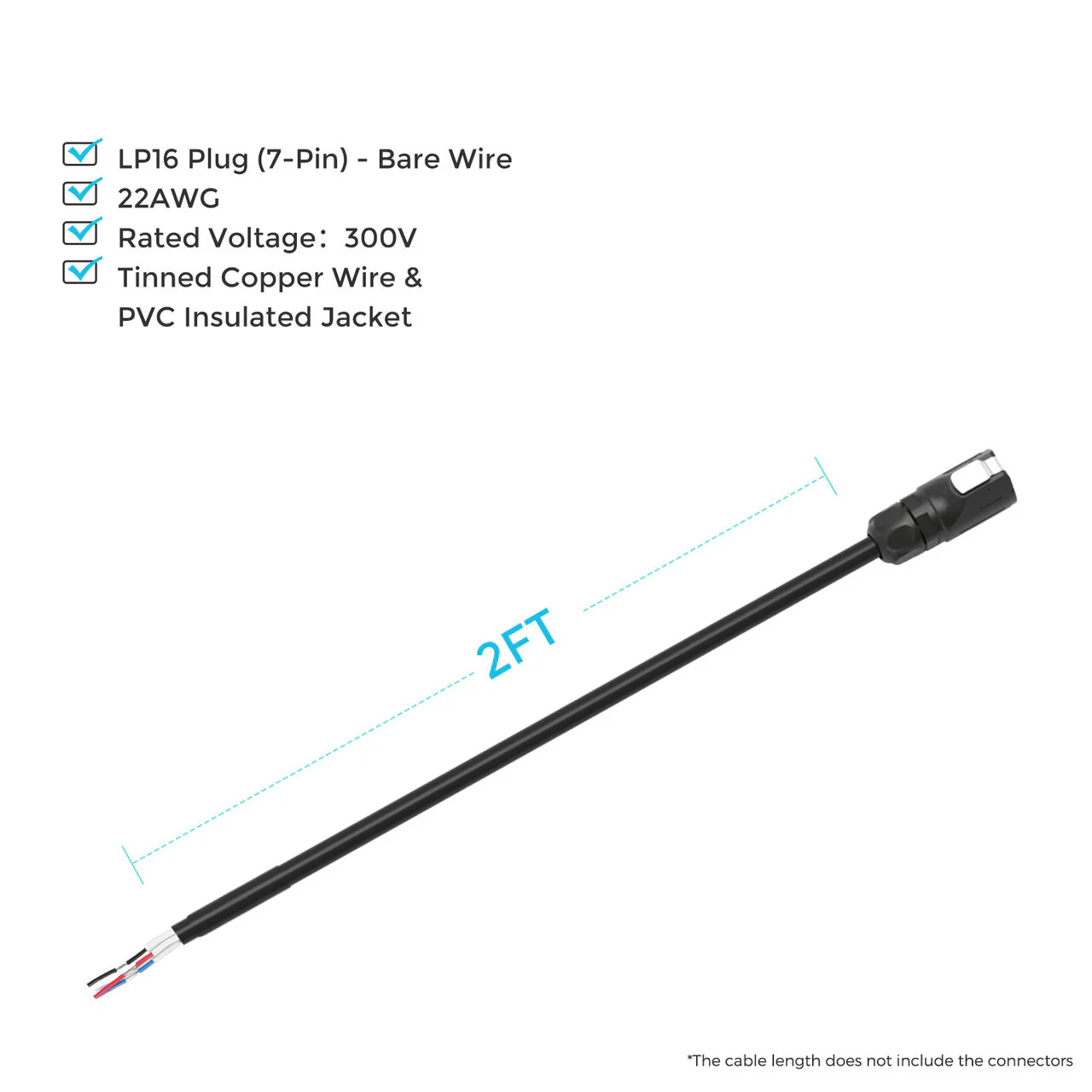 LP16 Plug (7-Pin) to Bare Wire - Image 2