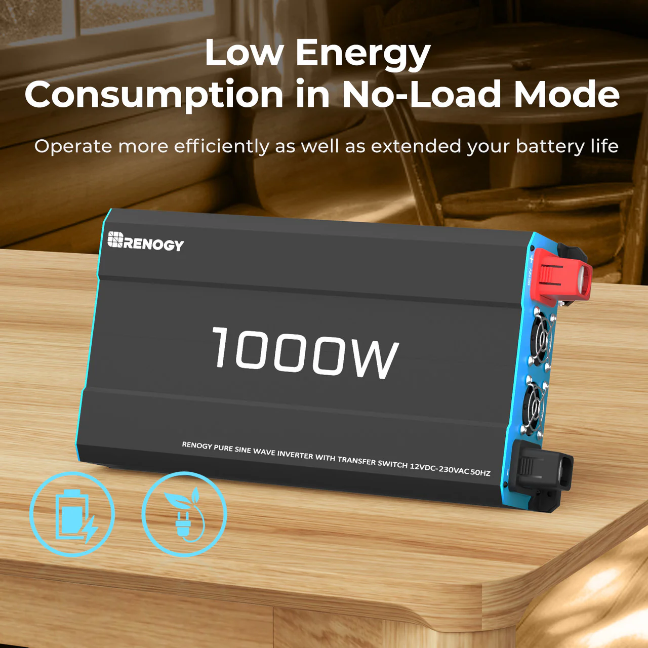 1000W 12V to 230V/240V Pure Sine Wave Inverter (with UPS Function) - Image 5