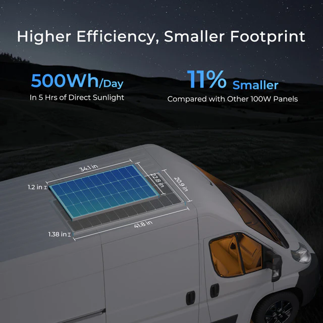 100W 16BB N-type High Efficiency Monocrystalline Solar Panel - Image 3