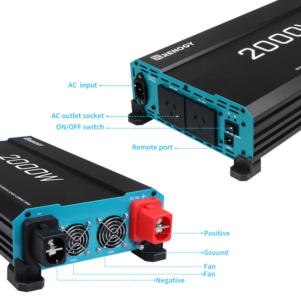 1000W/2000W/3000W 12V to 230V/240V Pure Sine Wave Inverter (with UPS Function) - Image 11
