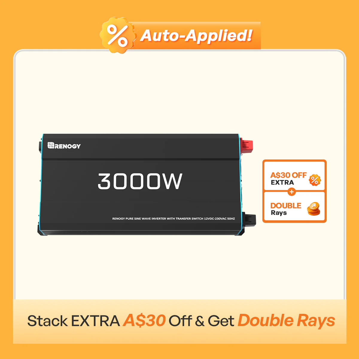 1000W/2000W/3000W 12V to 230V/240V Pure Sine Wave Inverter (with UPS Function) - Image 20