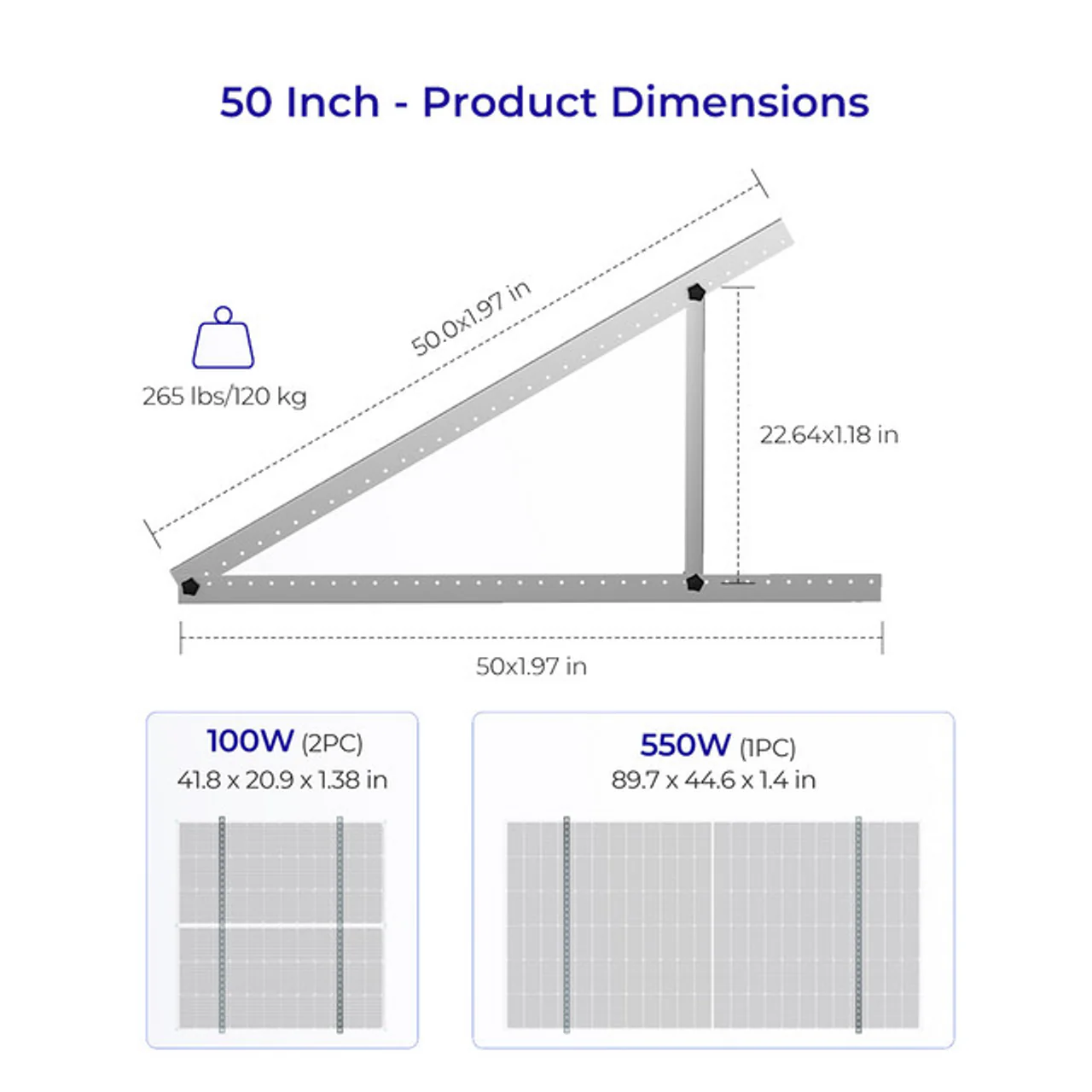 RV Solar Panel Kit Tilt Mount Brackets - Image 6