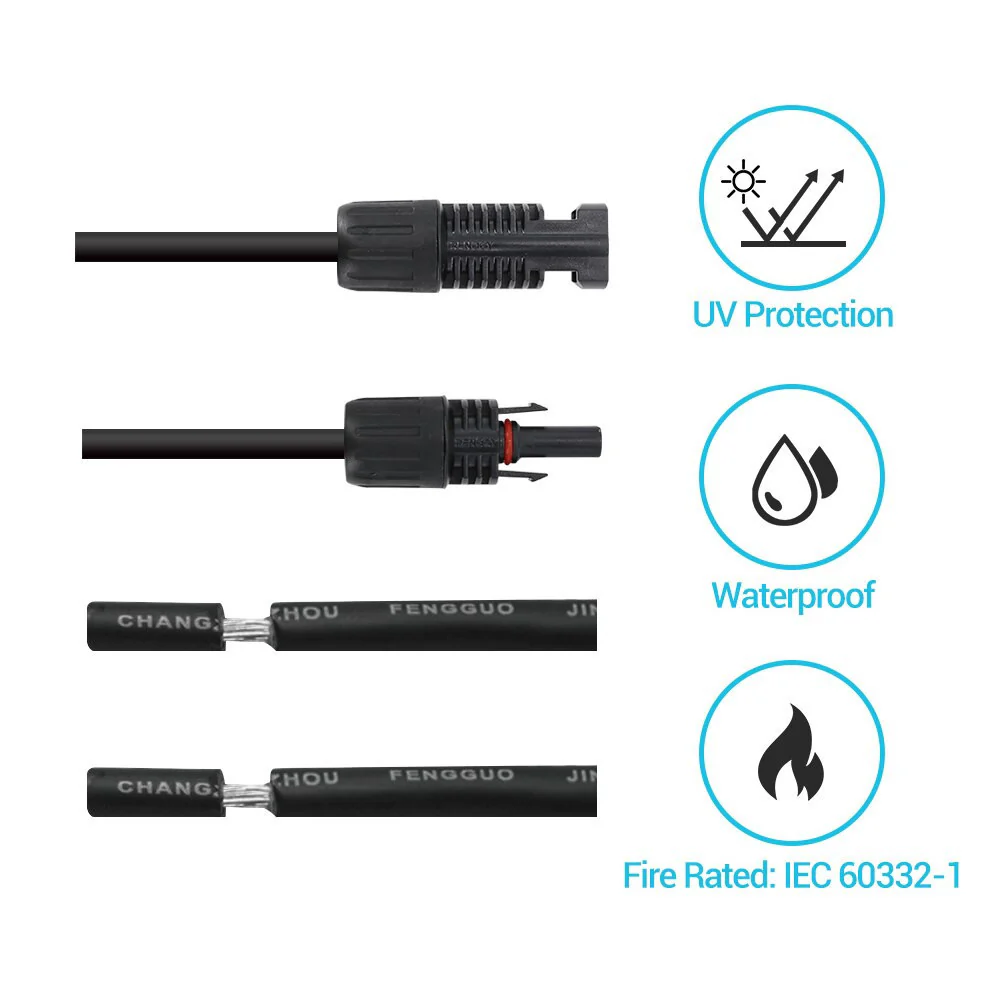 Renogy Solar Adaptor Kit Cables Connecting Solar Panel to Controller - Image 3