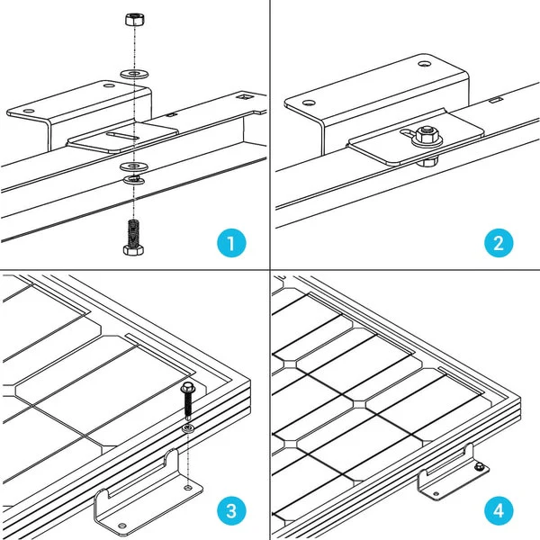 Solar Panel Mounting Z Bracket -- Set of 4 - Image 5