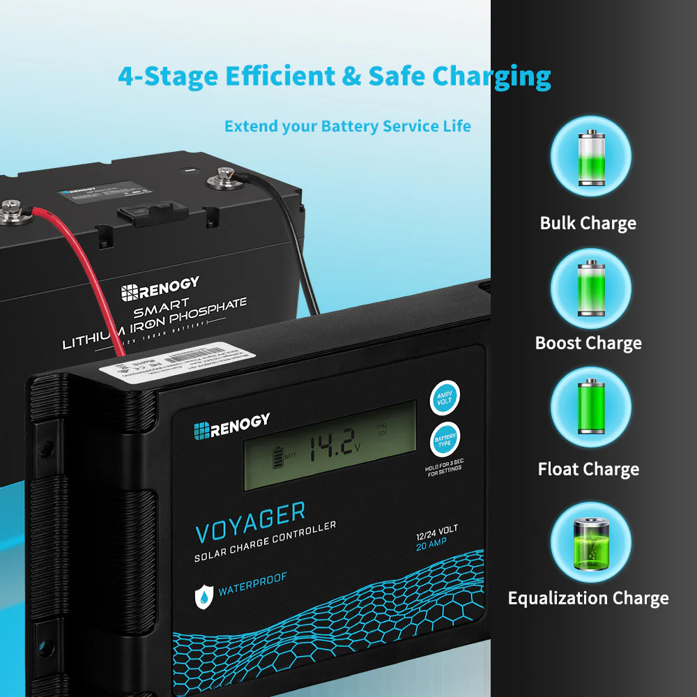 New Edition Voyager 20A PWM Waterproof Solar Charge Controller - Image 3